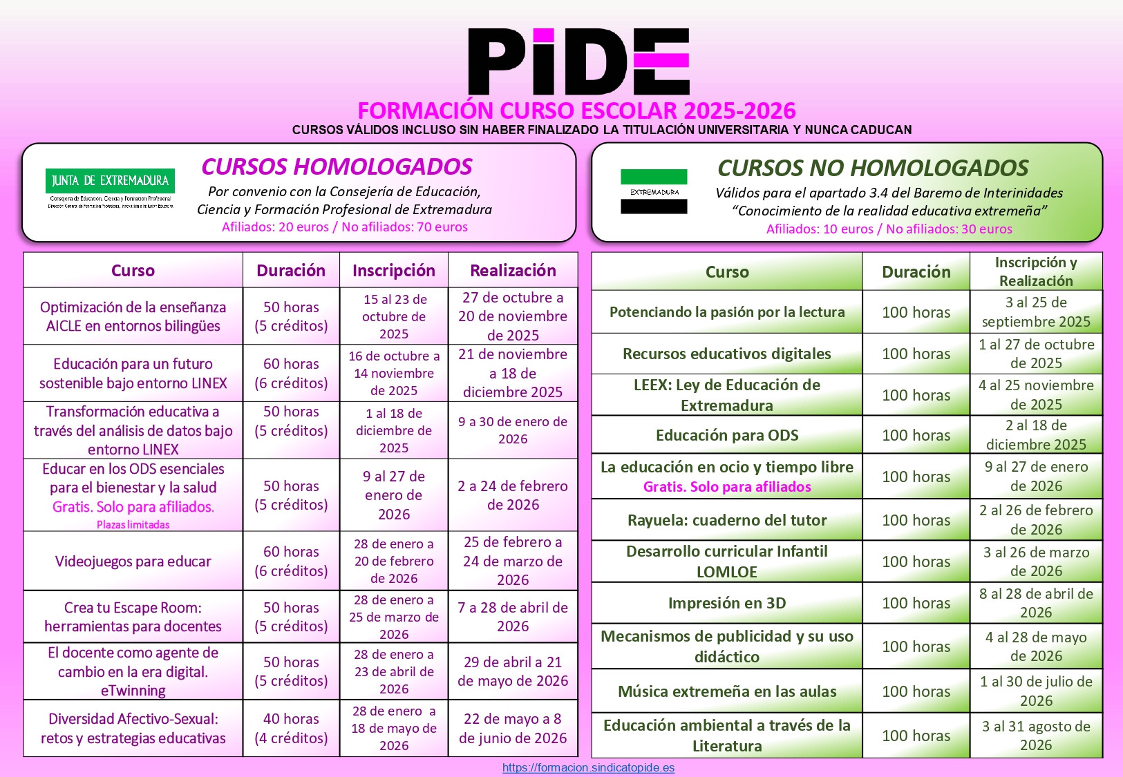 Cartel formación 25-26